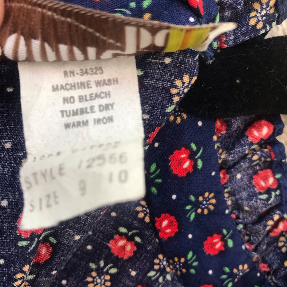 Vintage Robbie Bee Floral Prairie Dress Cottagecore Country Mock Neck Midi - Picture 5 of 9